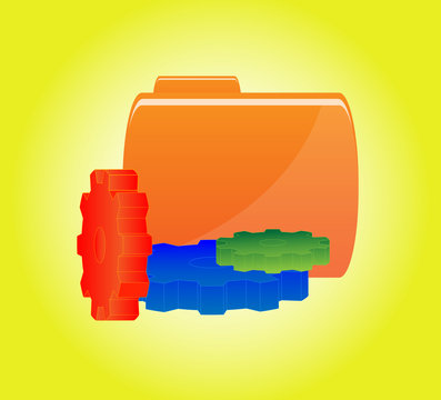 Orange Vector folder icon