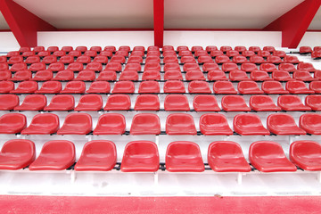 Red seat at Thep Hasadin Stadium in Thailand
