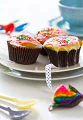Rainbow cupcakes
