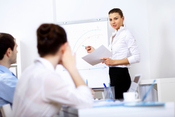 Young business people working together