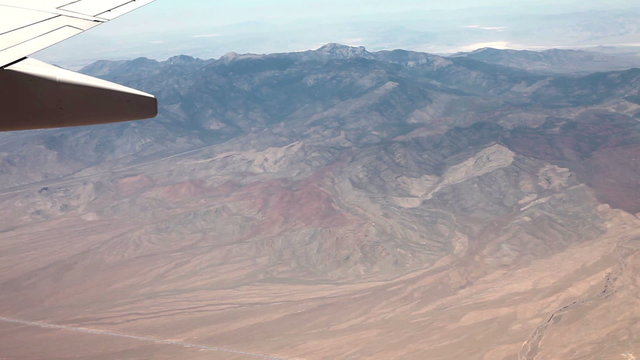 Flying (5X) above mountains and desert near Las vegas