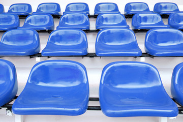 Fototapeta premium Blue seat at Thep Hasadin Stadium in Thailand