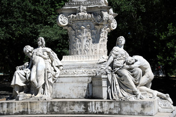 Naklejka premium Rom Villa Borghese Goethe Denkmal Detail