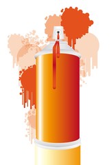 Orange spray bottle