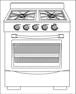 Illustration of a stove