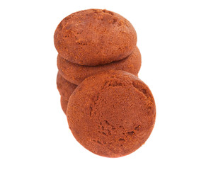 chocolate cookie with filling isolated