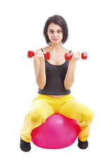 Woman doing fitness exercise