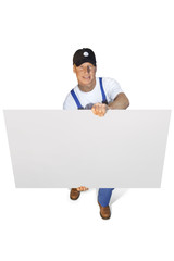man with display