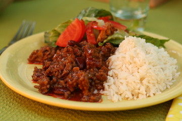 Chili con Carne mit Reis