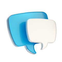 Text speech bubble icon isolated