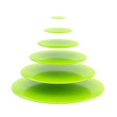 Symbolic glossy christmas tree