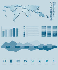 High quality minimalistic business infographic element