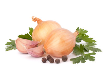 Onion and garlic clove