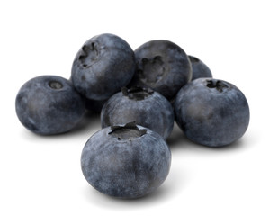 Bilberries or whortleberries cutout