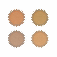 Fototapeta premium sun recycled paper on white background