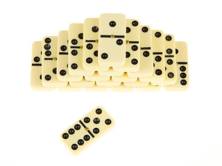 Stacks of dominoes