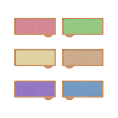 talk tag recycled paper on white background