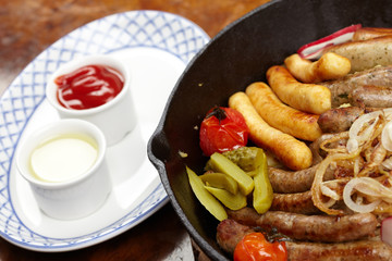 different kinds of sausages