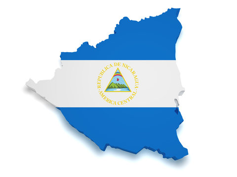 Nicaragua Map 3d Shape