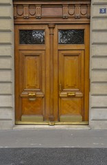 Porte en bois brun clair I&eacute;na N&deg;3