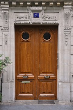 Porte bois brun clair Iena N&deg;5