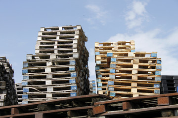 stack of euro pallets