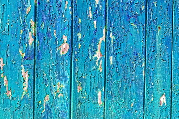 Blaue Holzwand,verwittert