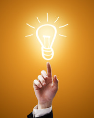 drawing lamp and hand