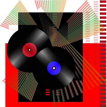 Vinil party background.