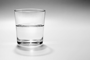 a half full half empty glass