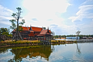 Traditional Thai wooden house HDR