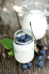 Naturjoghurt, Heidelbeeren