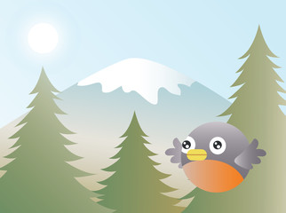 Abstract Robin Scene