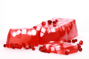 Handmade cranberry Soap closeup.Spa products