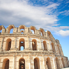 Fototapeta premium amphitheater in El Djem, Mahdia Governorate, Tunisia