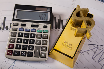 Finance Concept, Gold bar