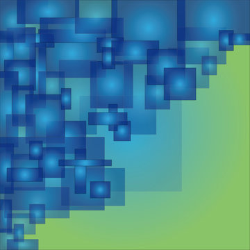 Abstrakt gr&uuml;nblau