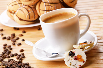 Coffee and milk chocolate candy