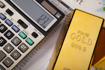 Finance Concept, Gold bar