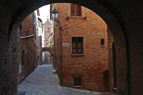 Fototapeta Siena, vicoli medievali
