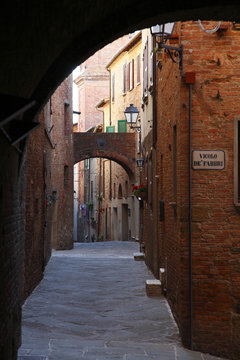 Fototapeta Siena, vicoli medievali