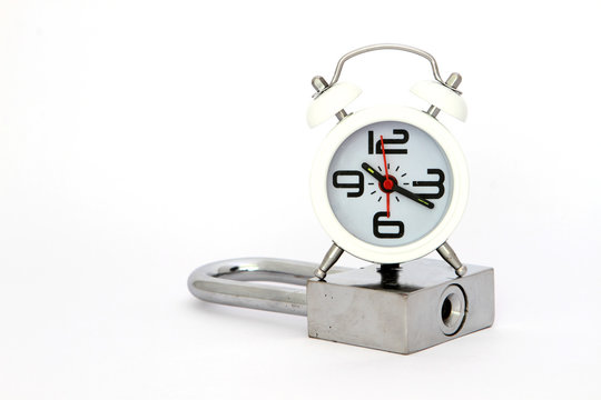 alarm-clock with a key .