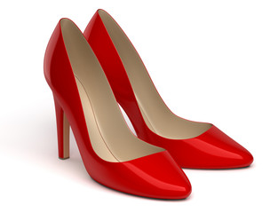 Chaussures à talon sur fond blanc 2