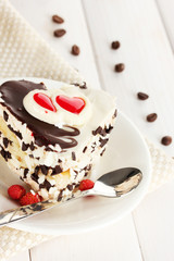 sweet cake with chocolate