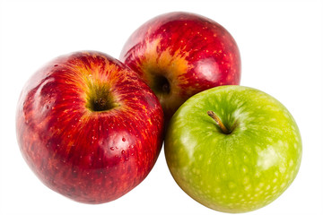 red and green apple