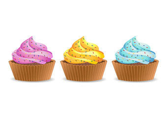 Set of cupcake