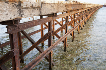 Old jetty on a tropical reef