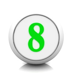 3d button with number