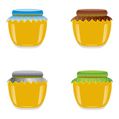 four jars of honey