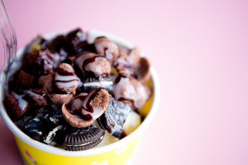 Chocolate ice cream dessert